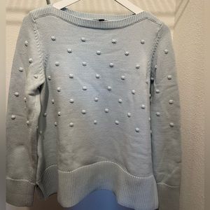 NWOT, never worn, Ann Taylor, blue polka dot sweater, size L